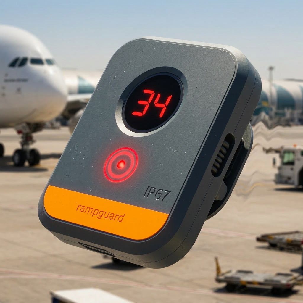 Worker wearing RampGuard on DXB tarmac